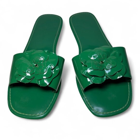 Kate Spade Shoes - KATE SPADE Santana Slide Sandal, Green Bean, Size 7, NWOB